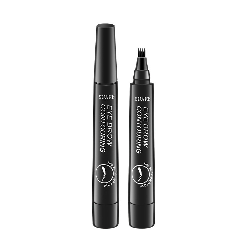 Korean Style Micro-Carved Four-Fork Eyebrow Pencil Simulation Native Eyebrow Sweat-Proof Long Lasting Smear-Proof Makeup Liquid Water Eyebrow Pencil Cross-Border Hot Selling