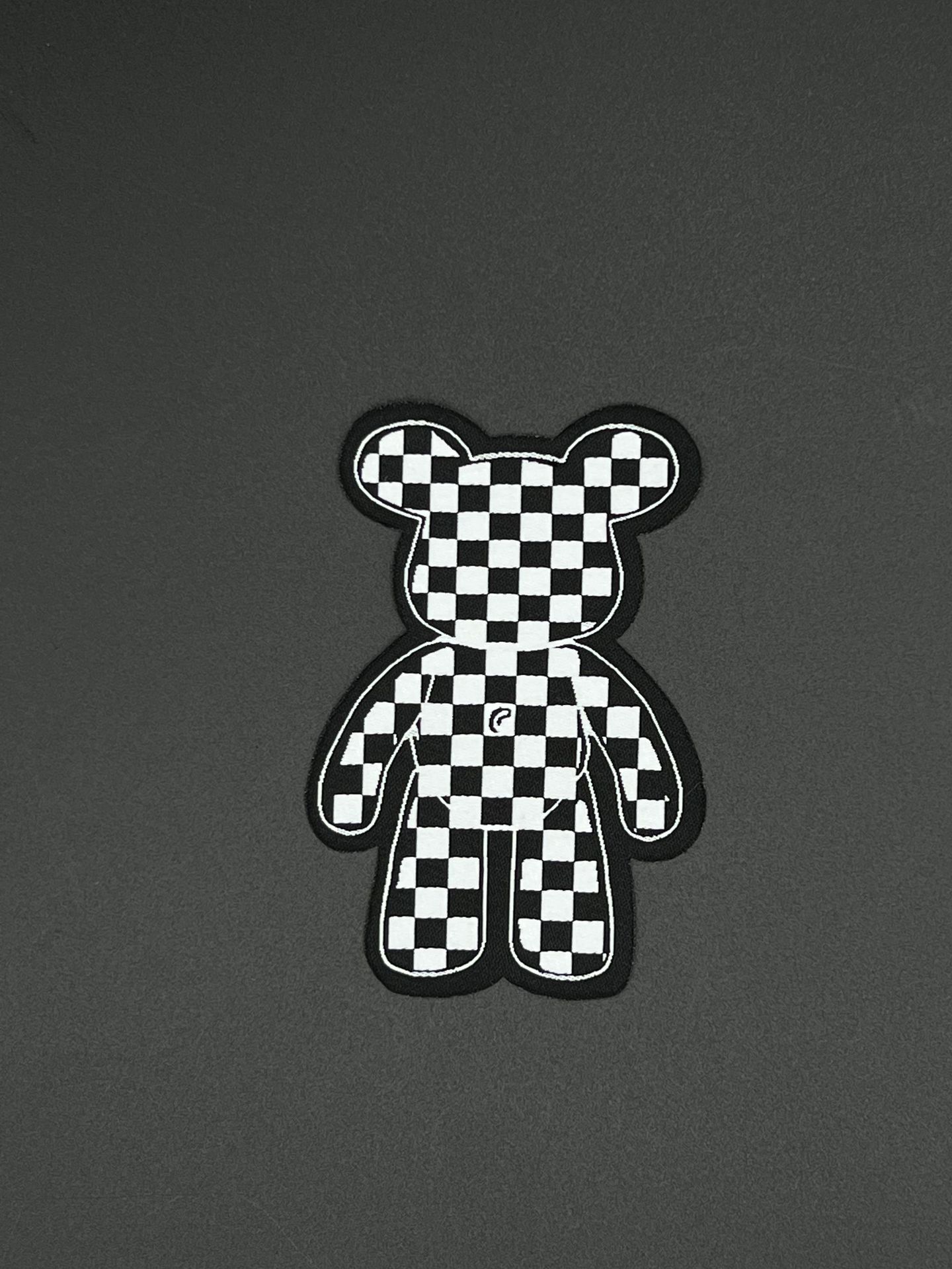 Spot Clothing Accessories Weaving Mark Trademark Cloth Label Decorative Labeling Chessboard Lattice Bear Eve R Special-Shaped Label Clothing Accessories