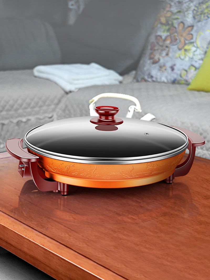 傻厨电煎锅平底锅插电不粘锅韩式烤肉多功能电热锅家用烙饼电烤锅