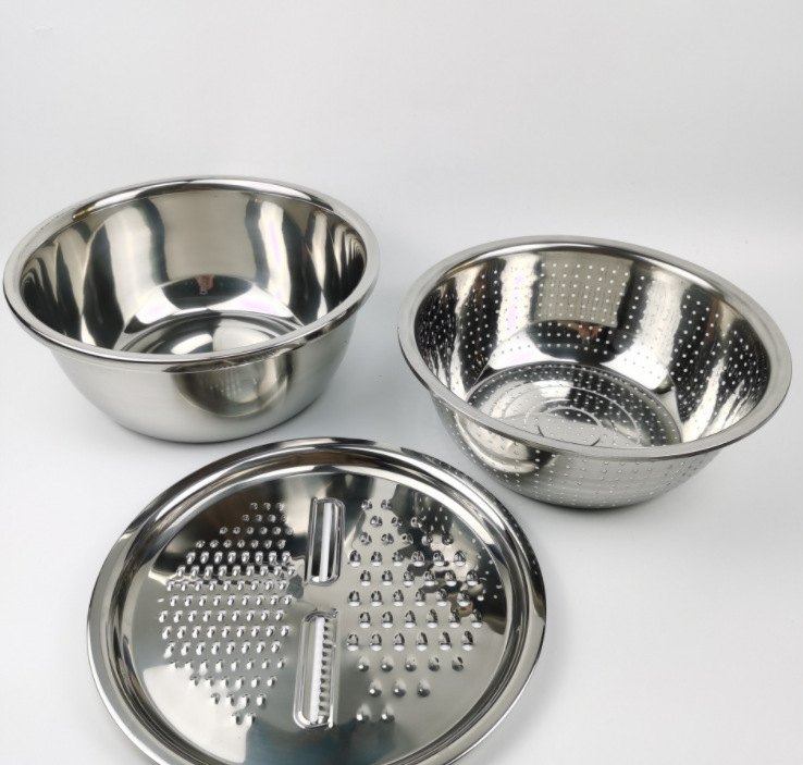 Stainless Steel Slicer Basin Three-Piece Set