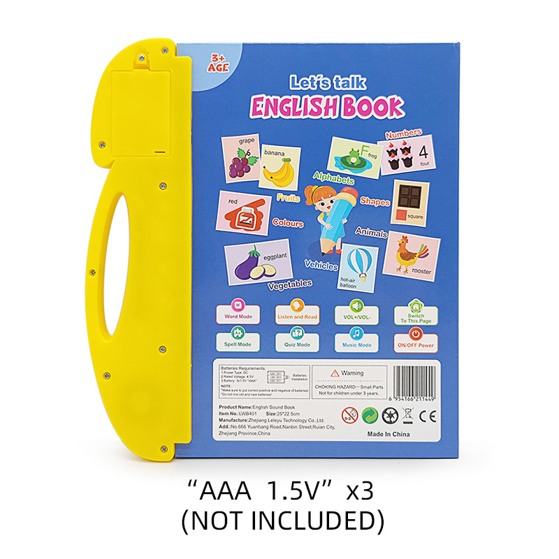 Cross-Border New Arrival English Point Reading Machine Children's Early Education Learning Educational Toys Audio Book E-book English E-book