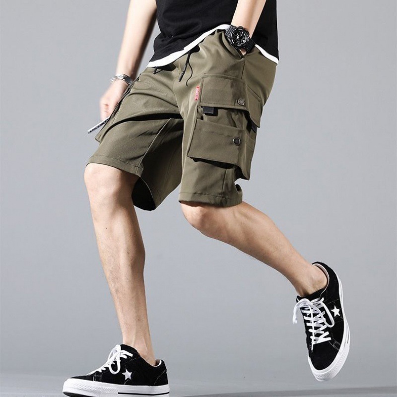 2021 Summer Men's Shorts Japanese Style Workwear Fifth Pants Korean Fashion Casual Pants Loose Student Half Pants