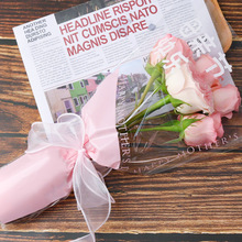 母亲节单支鲜花包装袋玫瑰花多支套袋子透明花束摆摊花艺包花材料