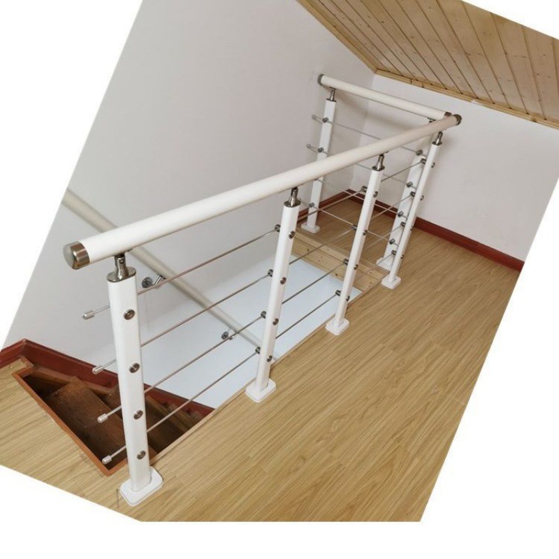 楼梯扶手护栏室内复式阁楼围栏现代阳台平台立柱pvc简约栏杆