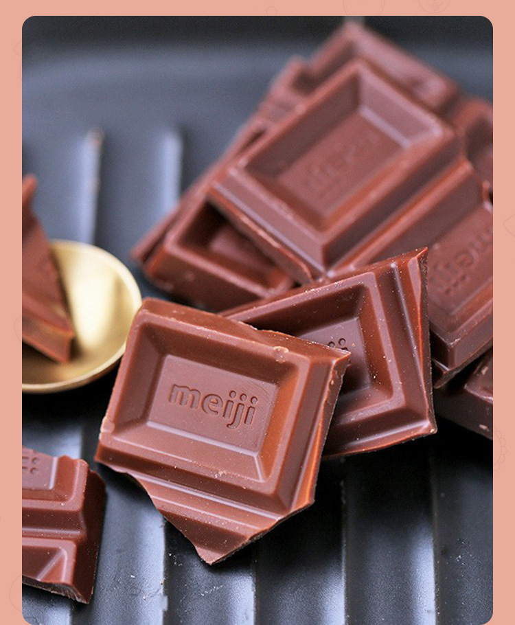 国产明治巧克力65g保质期1年休闲零食meiji板式排块牛奶黑巧克力