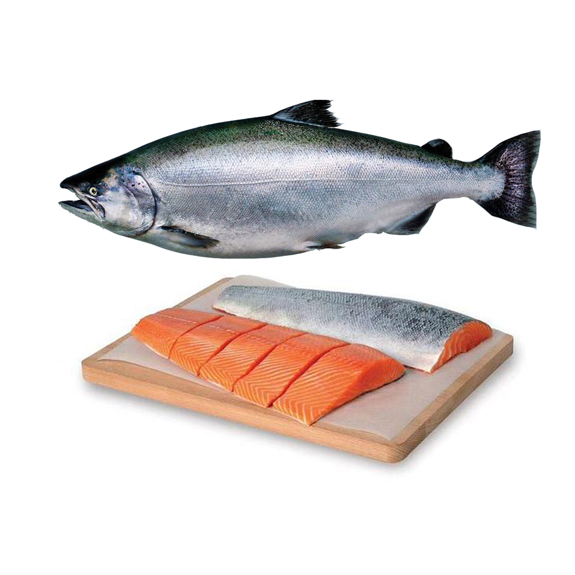 海鲜 冰鲜三文鱼帝王鲑新西兰 寿司即食刺身日料称重销售7~9斤/条