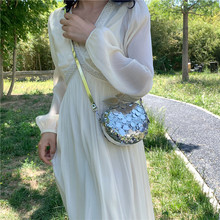 2024新款夏季流行时尚亮片小众设计苹果女包链条斜挎包单肩包