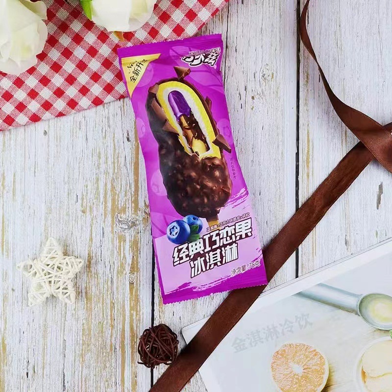 伊俐巧乐兹雪糕巧恋果冷饮蓝莓酱巧克力脆皮味碎粒冰淇淋-阿里巴巴