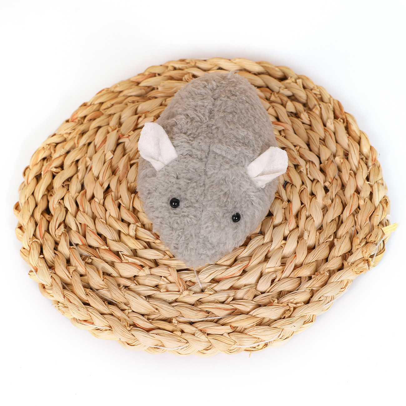 Cat Toy Pull Ring Simulation Mouse Cat Teaser Kittens Self-Hi Relieving Stuffy Artifact Sound Little Mouse Cat Supplies