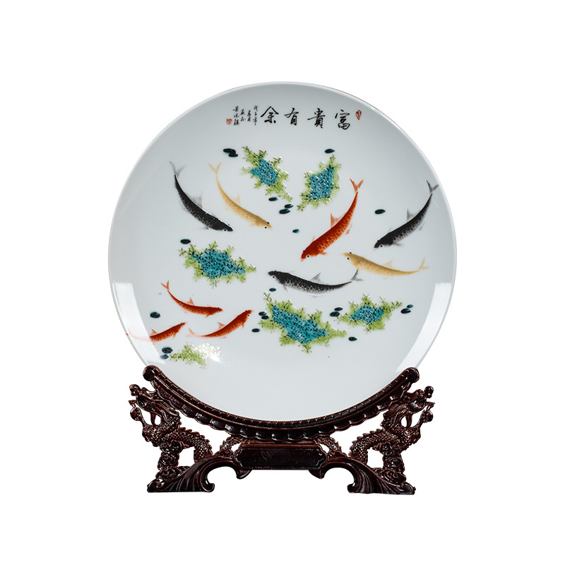 Jingdezhen Ceramic Wall-Plate 10-Inch Living Room Housewarming Decoration Swing Plate Business Crafts Decoration Gifts Customizable