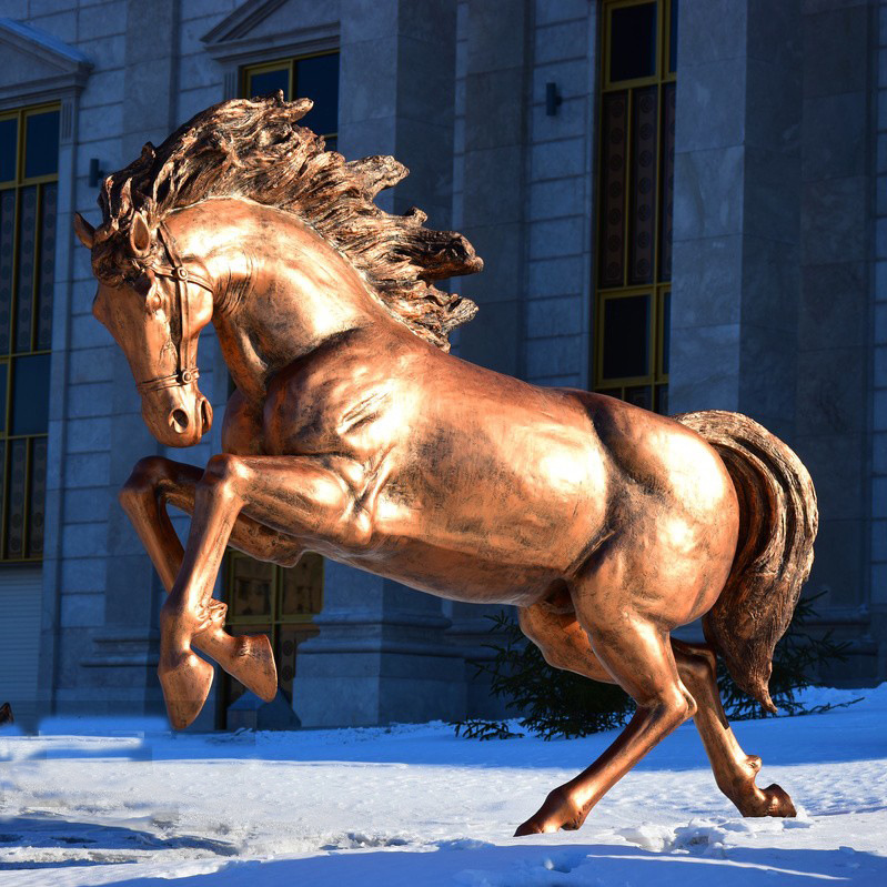 源头厂家铸铜马雕塑景观园林西方欧洲战马车雕像黄铜铸造大型摆件