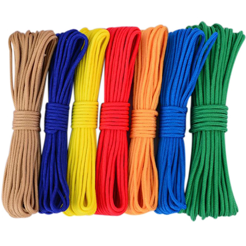 Nylon Rope Binding Rope Color Drawstring Outdoor Clothes Drying Braided Rope Factory Wholesale Wear-Resistant Safety Rope