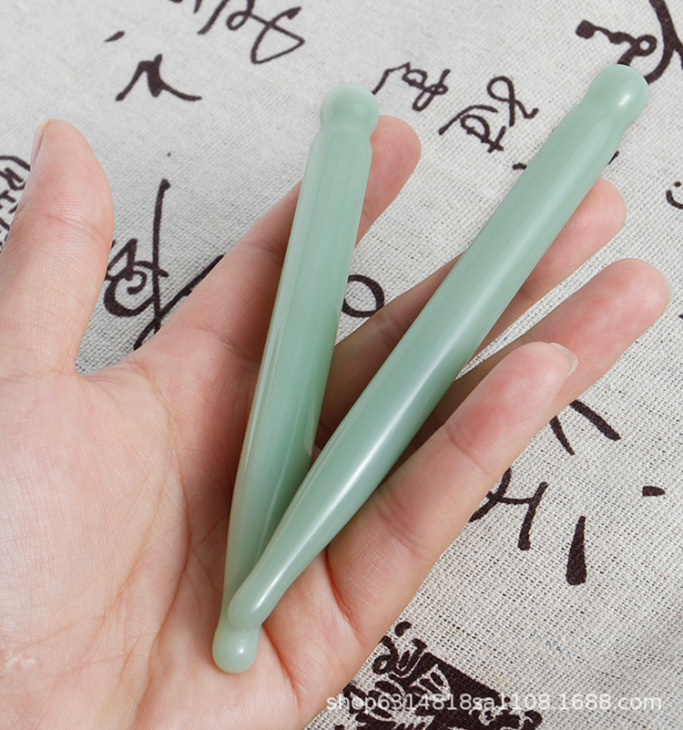 家用玉石点穴棒拔筋棒面部眼部美容院拨经棒刮痧经络按摩拨筋棒点