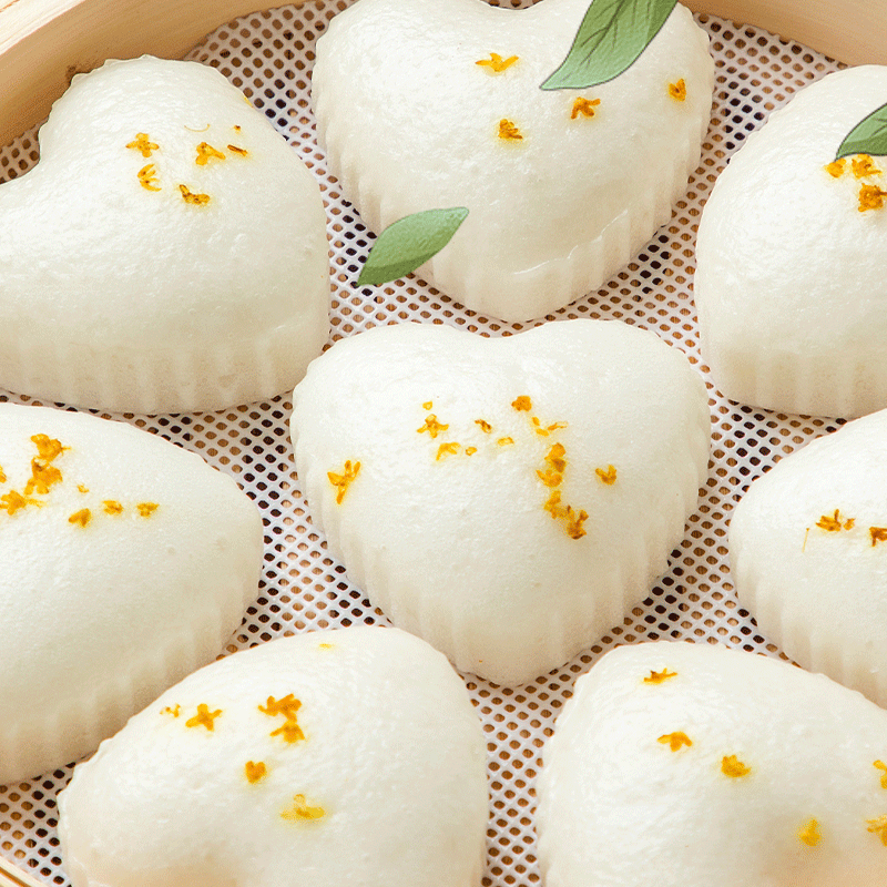 严老头爱心桂花糕传统糕点特产糕白糖发糕早餐半成品酒店餐饮商用