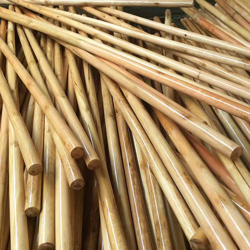 原木光杆扫把棍 实木扫把棍拖把棍 扫帚柄拖把柄 圆木棒拖杆厂家