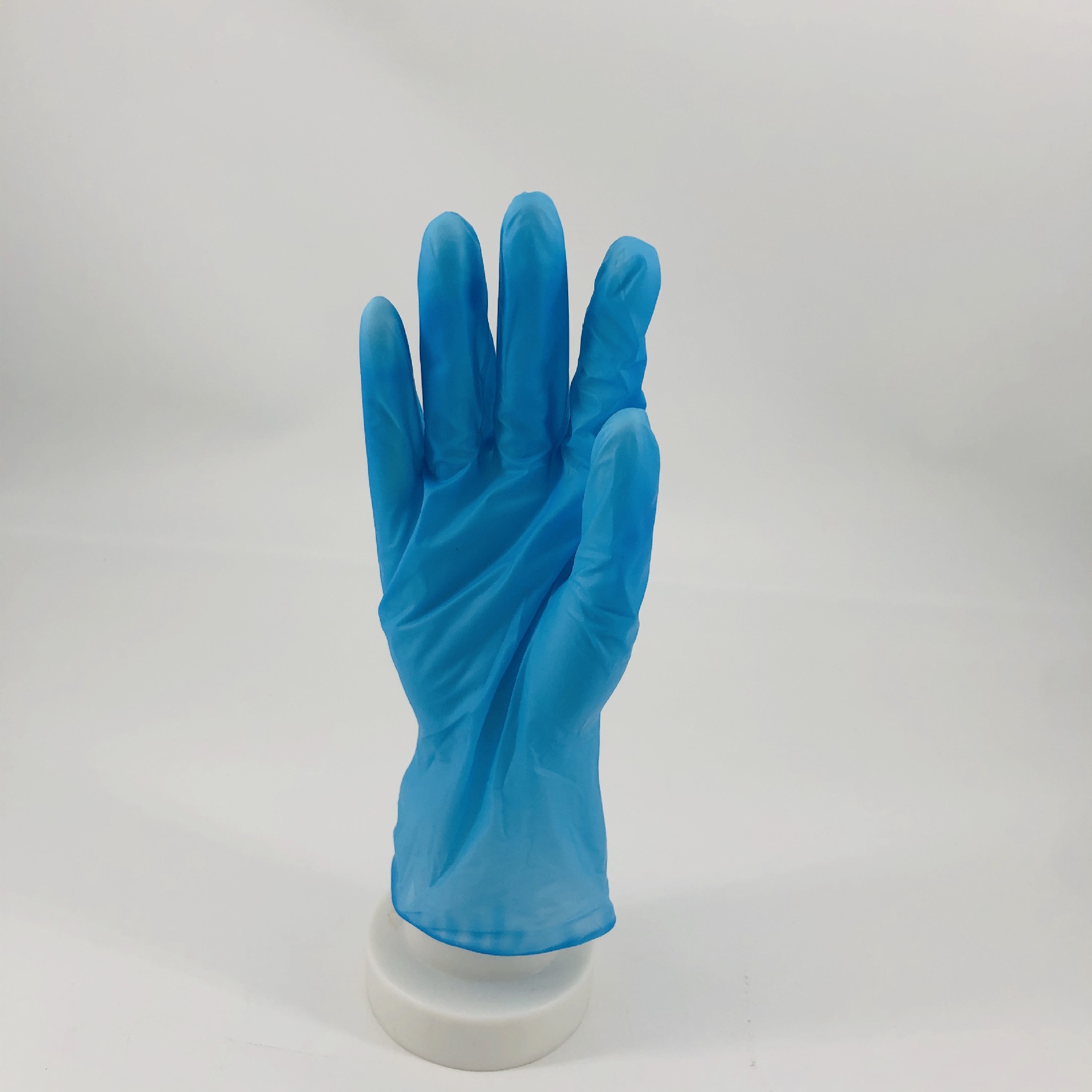 mix vinyl/nitrile glove 医用混丁蓝色光面无粉复合丁腈检查手套