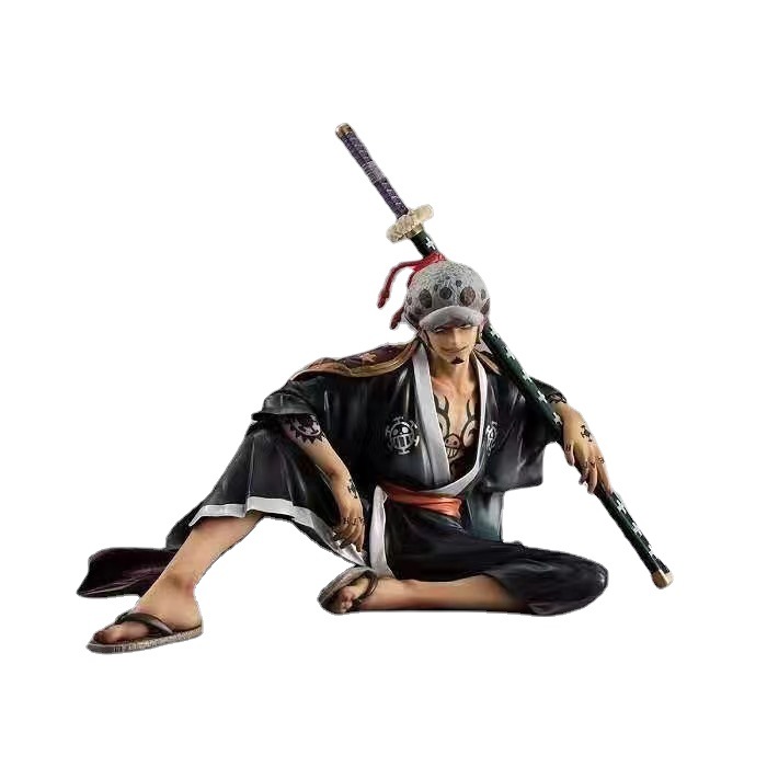 海贼王pop 和之国 和服罗 武士装 坐姿扛刀 盒装雕像手办模型摆件
