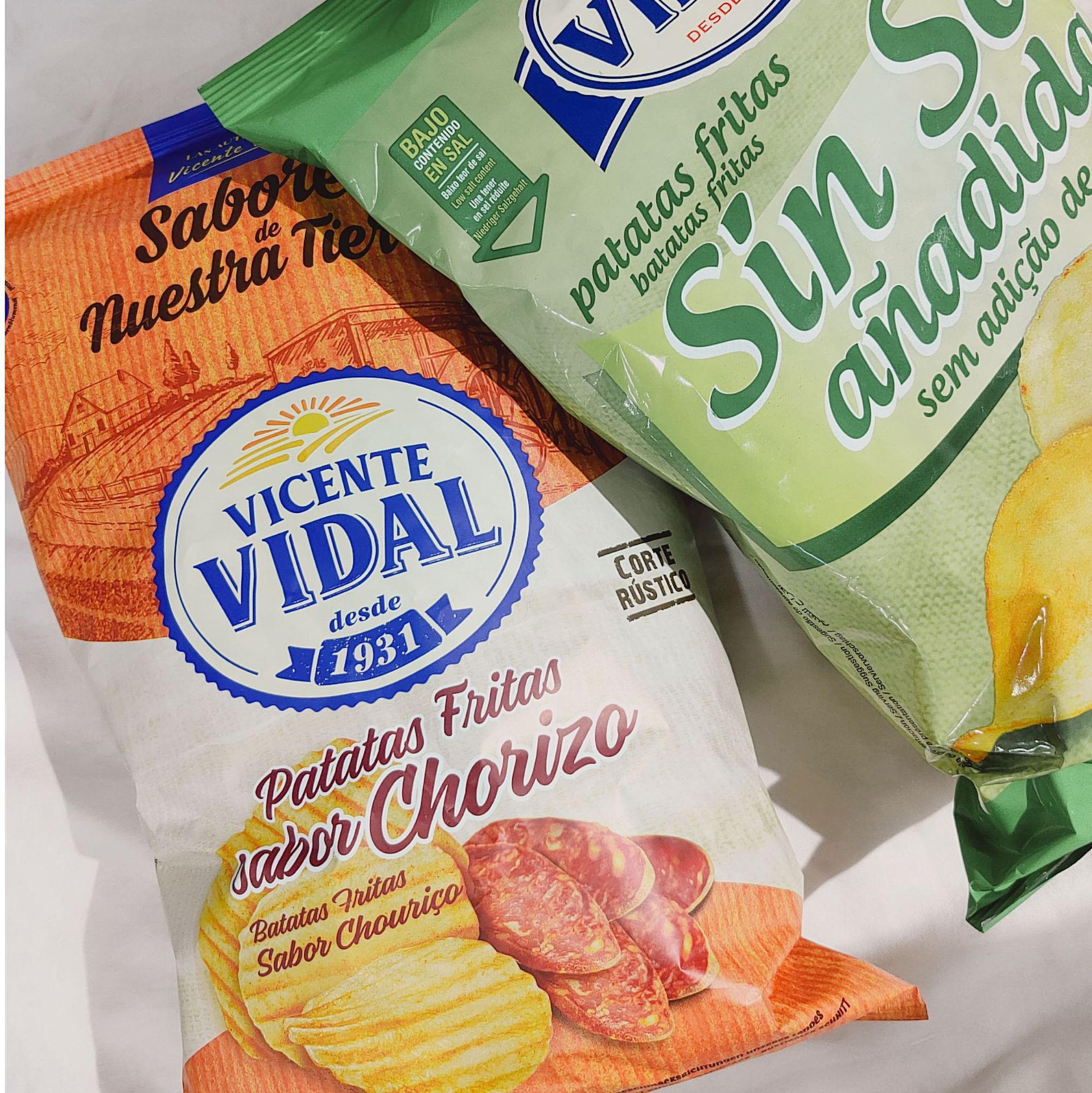 西班牙维塔薯片 多口味香肠味原味蜂蜜大包装薯片135g