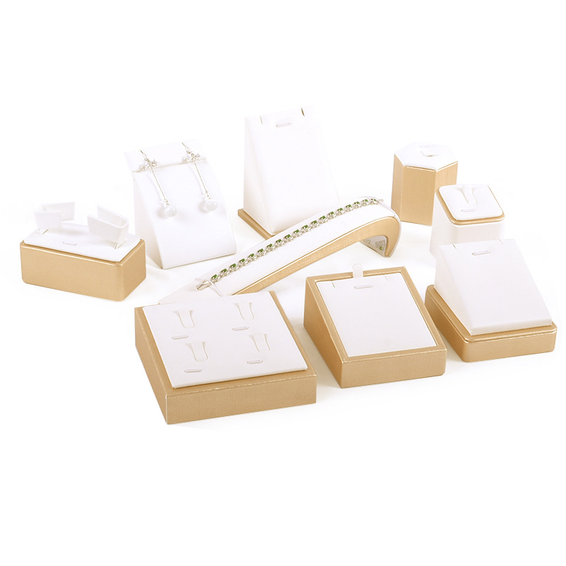 白色珠宝展示道具套装戒指托项链耳环手镯首饰架柜台陈列座