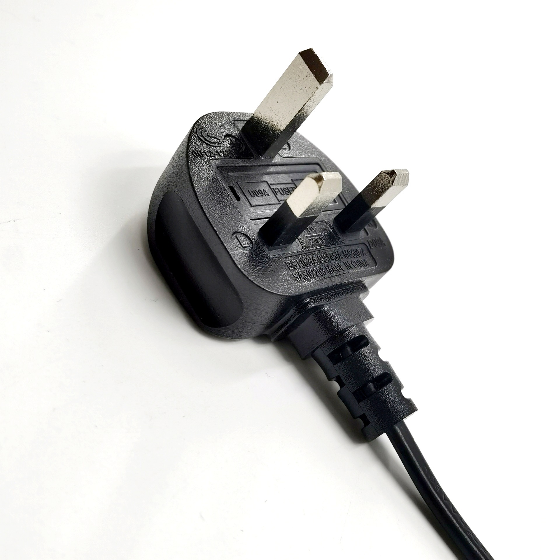 英标八字尾电源线 0.75平方ac电源适配器线 大英标两孔插头线