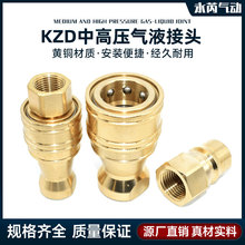 派克PARKER型 KZD黄铜液压双封闭开闭式高温高压油管模具快速接头