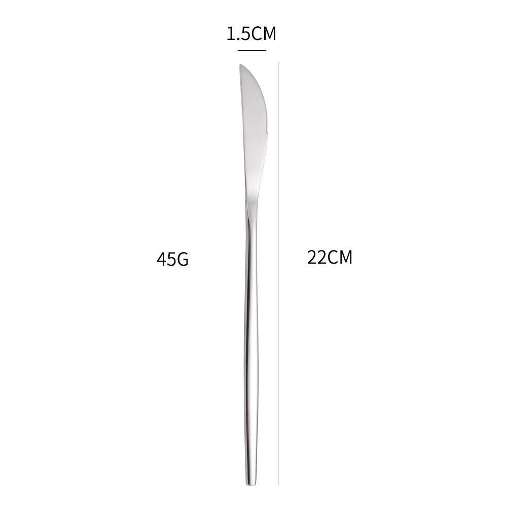 Portugal 304 Stainless Steel Knife, Fork and Spoon Chopsticks Internet Celebrity Green Gold Spoon Fork Chopsticks Western Food/Steak Knife and Fork Dessert Tableware