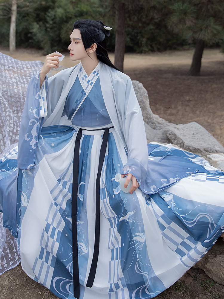 汉服男原创风晋制齐腰襦裙魏晋风侠客古装2022秋季新款