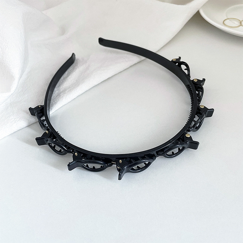 发夹顶夹刘海固定造型夹子发箍女夹碎发带齿防滑编发头发头箍