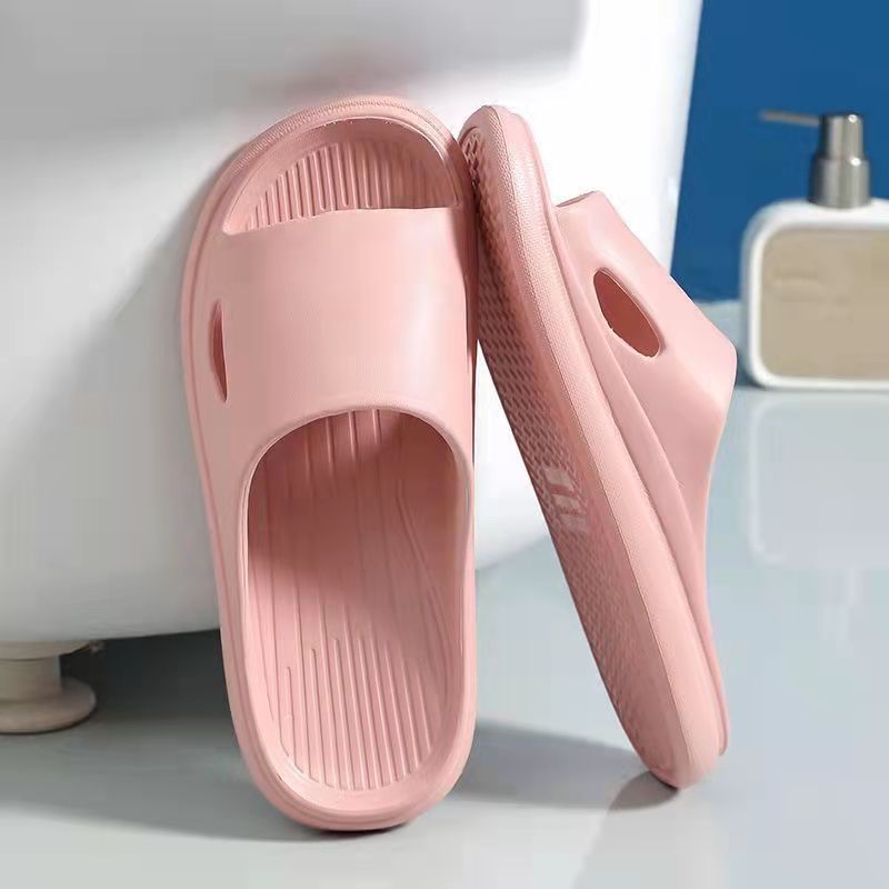 One Piece Dropshipping Best-Seller on Douyin Glossy Slip-on Slippers Summer Bathroom Slippers Women's Home Sandals Wholesale