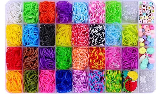 DIY Educational Children's Toys 36 Grid Rainbow Loom Loom Bands Rubber Band Set Woven Toy Bracelet