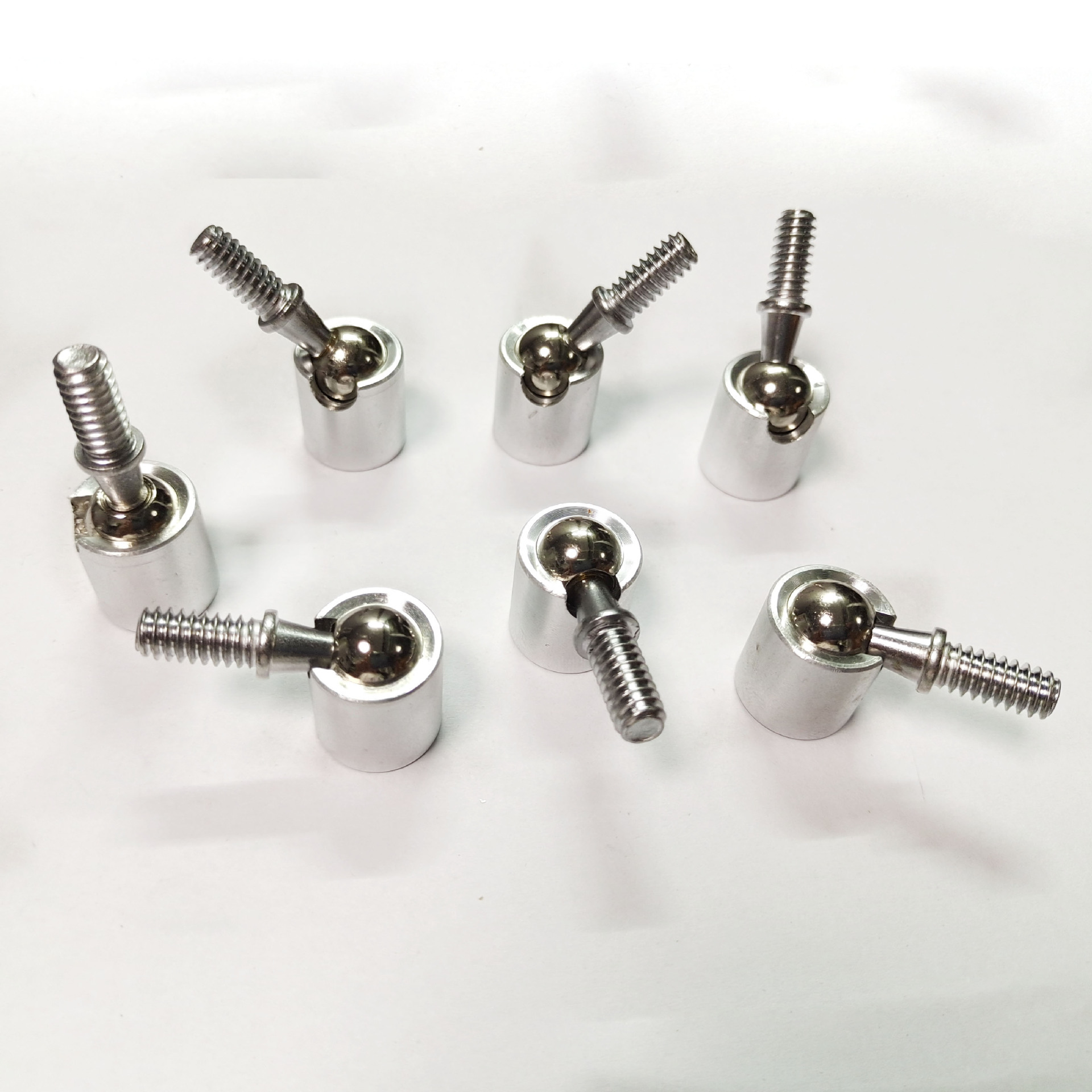 网红灯饰配件铝件万向头m6外牙m10内牙360 90 度旋转连接接头件