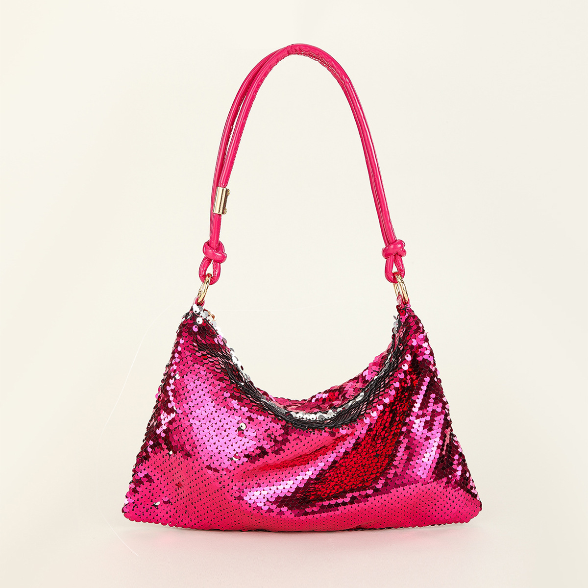 Spot 2022 New Europe and America Cross Border Sequin Knotted Underarm Bag Trendy Niche One Shoulder Female Dinner Bag