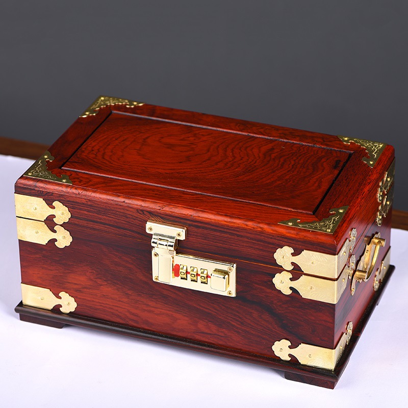 玄同红酸枝首饰盒中式仿古木质实木高档饰品盒复古手饰盒收纳木盒