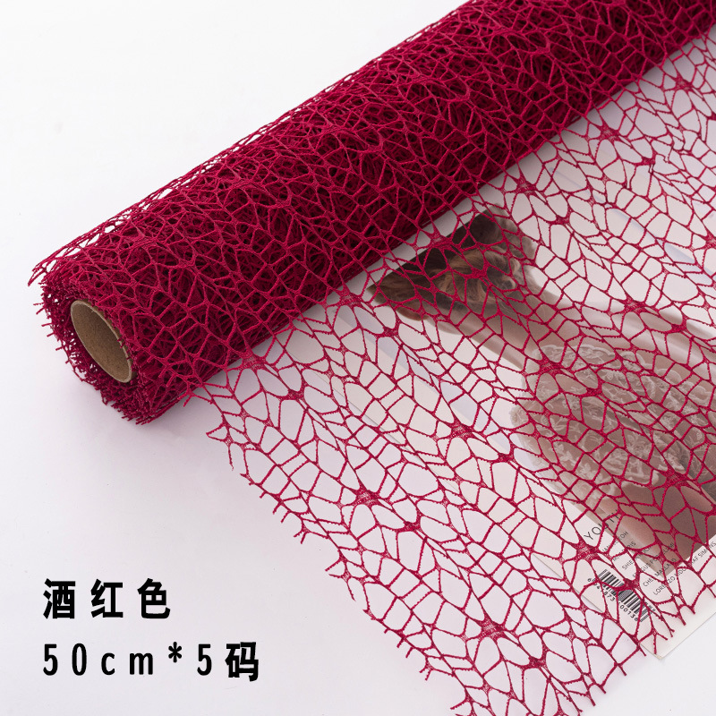 Flowers Wrapping Paper Material Korean Jacquard Mesh Goose Net DIY Rose Bouquet Floral Flower Shop Wrapped Flower Voile