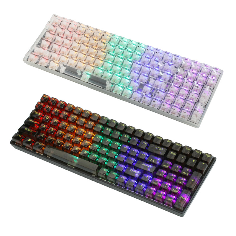 Yunguoguo K10 Single Mode Wired Mechanical Keyboard 100 Key Transparent Key CAP Support Customized Chemical Power Competitive Game Keyboard