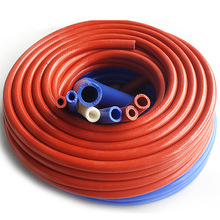 汽车硅胶暖风管耐高温高压蓝色双层夹线暖风水管8*16mm真空编织管