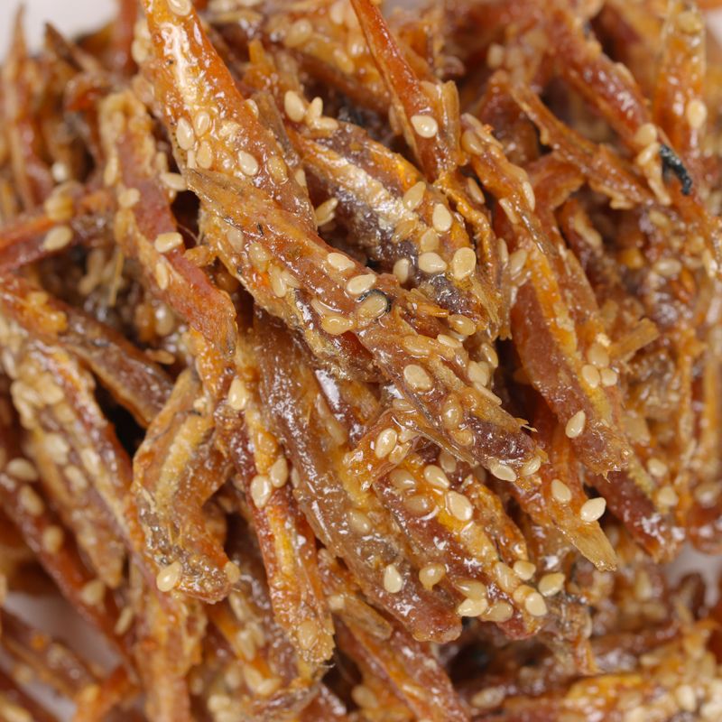 即食鱼干海味零食香辣银鱼仔500/250小银鱼干麻辣小鱼袋装包邮