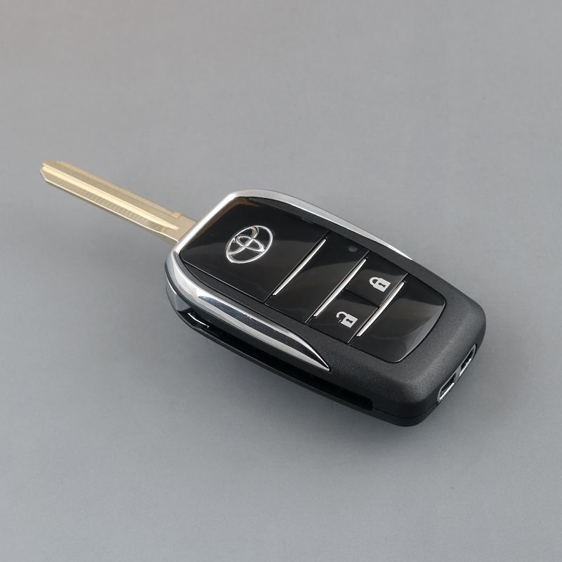 Suitable for Toyota Camry Rav4 Ruizhi Weichi Crown Car Straight Plate Remote Control Modified Fold-over Key Shell