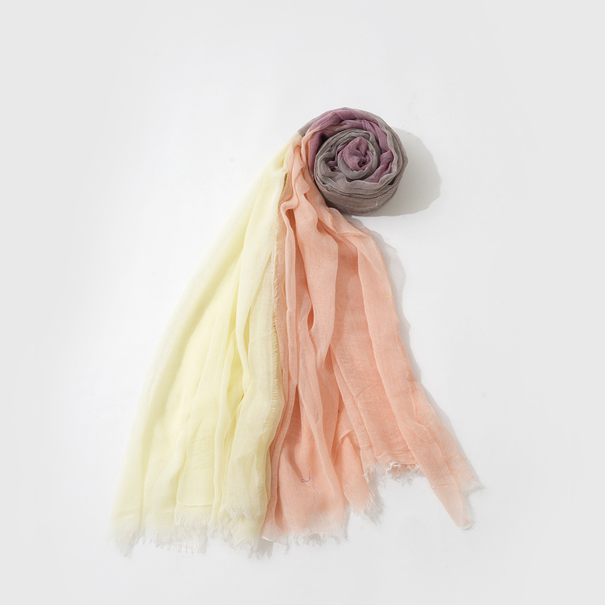 One Piece Dropshipping Best Seller in Europe and America New Spring and Summer Leisure Style Chiffon Gradient Color Scarf Fashion All-Matching Long Shawl