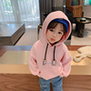 女童韓版長袖卡通衛衣2021秋裝新款寶寶洋氣連帽寬松上衣兒童時尚