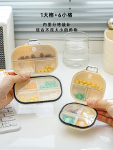 便捷式小药盒一周七天小容量家庭药品分装盒随身携带药物盒药片盒