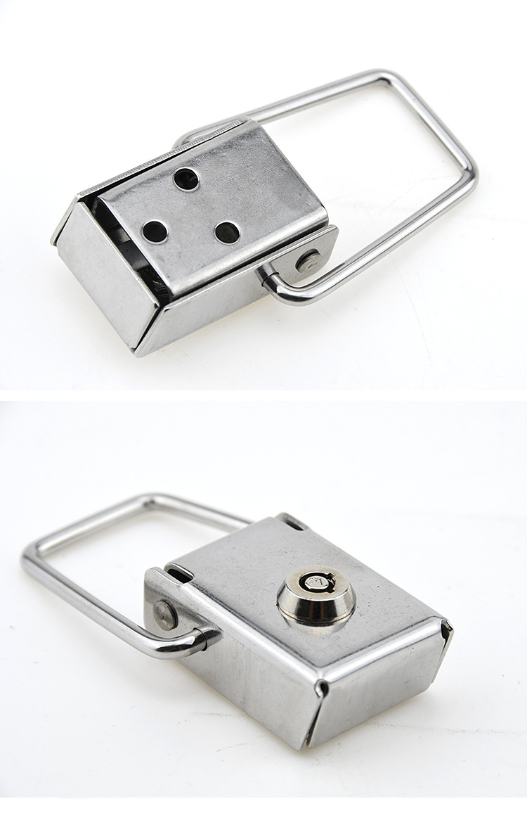 加厚304不锈钢广告牌灯箱锁候车亭公交站台宣传栏锁搭扣箱锁挂扣