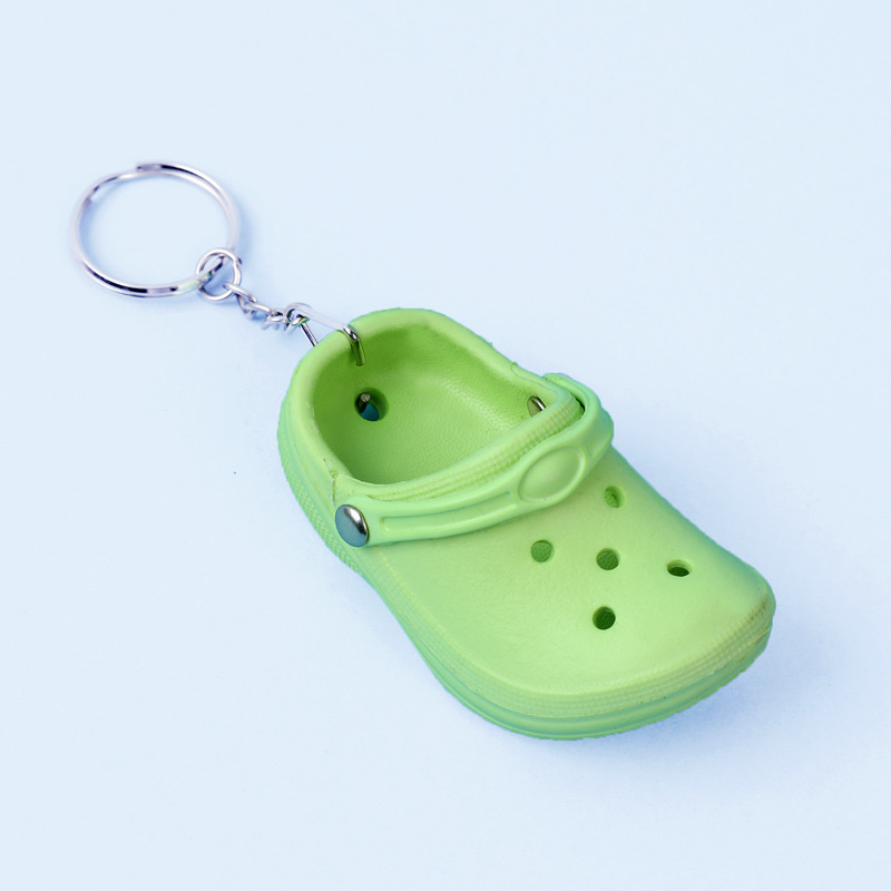Factory Direct Sales New Keychain Pendant Slippers Ornament Mini Hole Shoes Childen of Heaver Buckle Backpack Hanging Piece Pendant