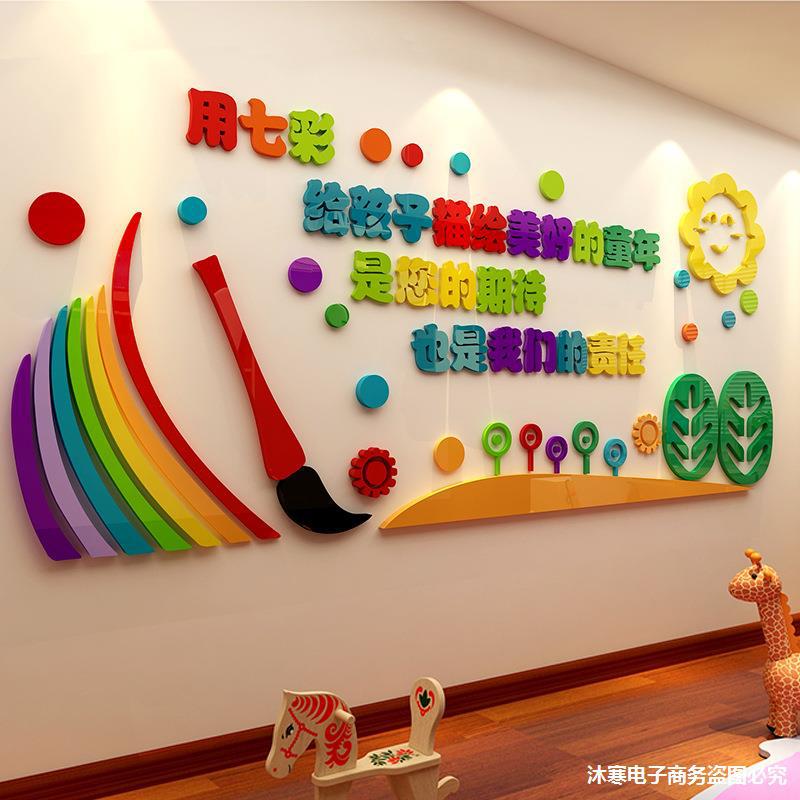 画室装饰墙面美术培训班教室布置幼儿园教育机构背景文化墙贴