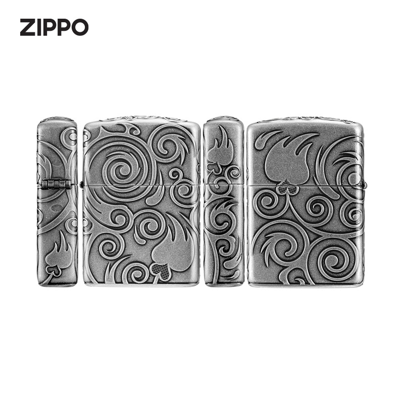 zippo打火机芝宝正版原装淬火流云zippo官方正品防伪可查