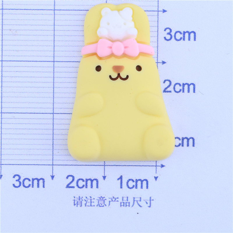 Cartoon Meitti Cloth Dog Cream Glue Phone Case Stationery Box Storage Box Barrettes Hairband Jewelry Resin Accessories