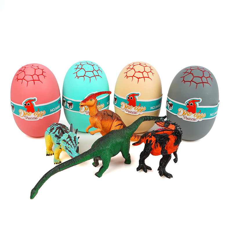 跨境恐龙蛋拼装儿童益智玩具男孩儿扭蛋批发工厂直售地摊热销6466