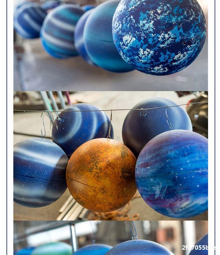 星空球婚庆4s展厅空中布置装饰泡沫雕塑太空星球吊饰影楼拍摄橱窗