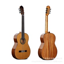 全单古典吉他39寸红松面单板桃花芯背侧单板演出考级古典吉它批发
