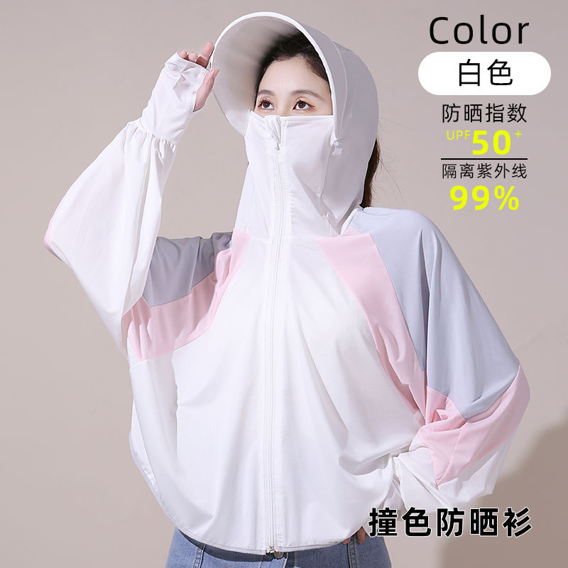 2023 New Women's Sun-Protective Clothing Summer Thin Coat Uv Protection Breathable Sun Protection Clothing Blouse Ice Silk Cycling Cardigan